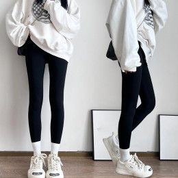 여성 기본 디자인 블랙 스판 레깅스 URK-274